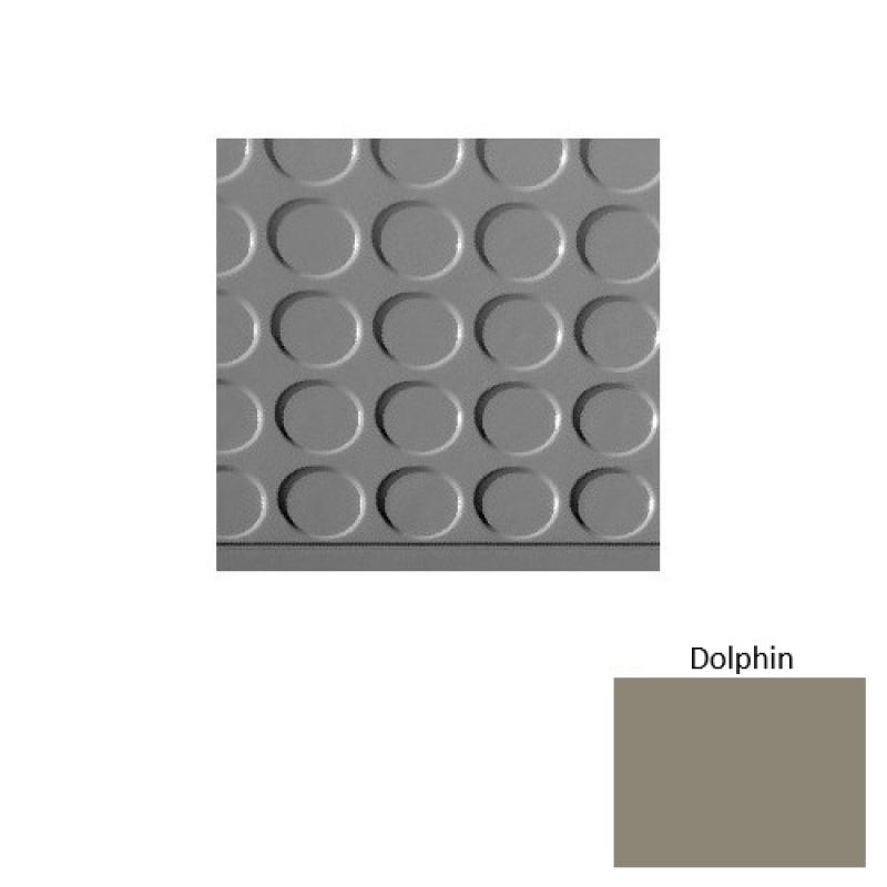 Solid 97 Dolphin Vantage Raised Circular 15" Depth Rubber (Sq) Stair Tread With Dupont Kevlar - Textured