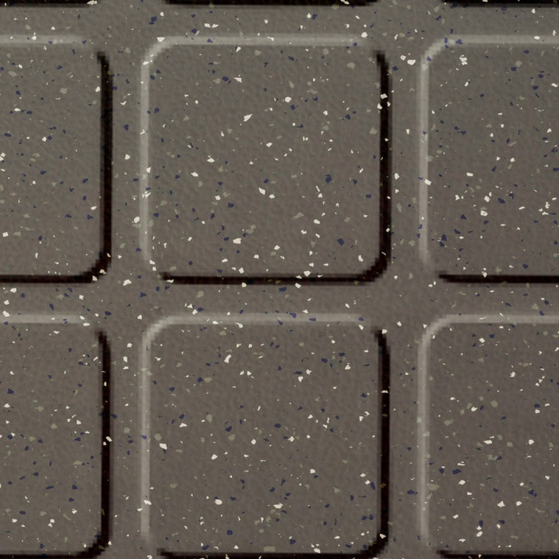 Johnsonite Husk Raised Square Color Splash Speckled Rubber Tile