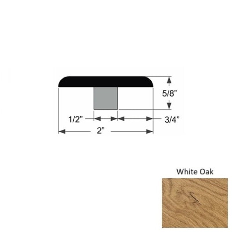 Vinland White Oak Hardwood Moulding / Trim - 2" X 78" T Molding - Urethane