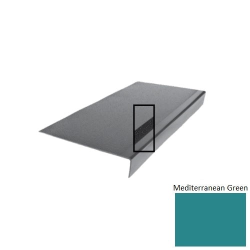 Flextones Mediterranean Green Type 975 With Carborundum Strip Distinct Designs Rubber - 12 1/2" X 72" Stair Tread - Hammered