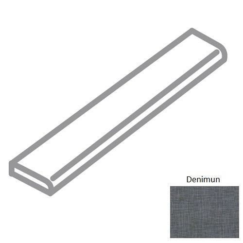 Dagny Fabrique Denimun Porcelain Floor & Wall Trim - 3" X 24" Surface Bullnose - Matte