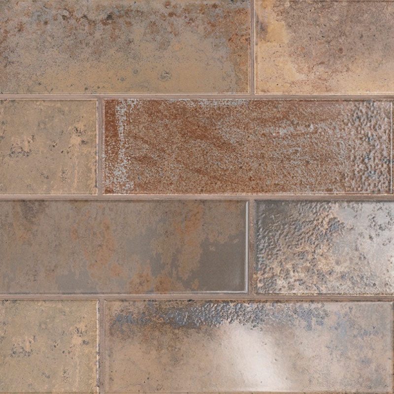 Marza Rust Ceramic Tile - Glossy - 4" X 12"