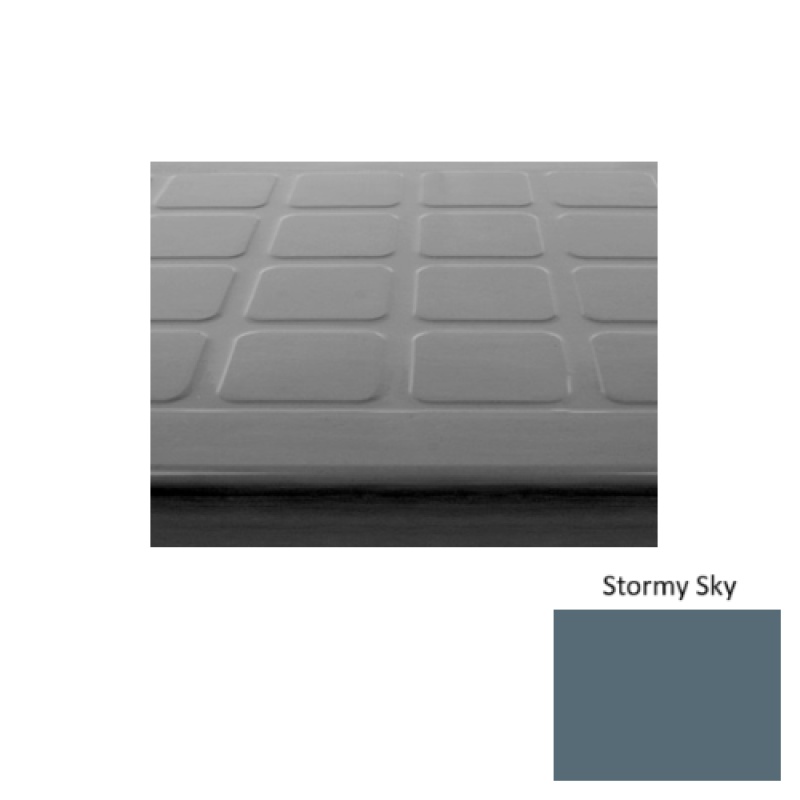 Solid 94 Stormy Sky Raised Square Rubber (Sq) Stair Tread - Textured