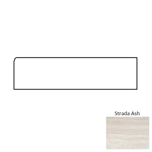 Mayfair Strada Ash Porcelain Floor & Wall Trim - 3" X 24" Bullnose