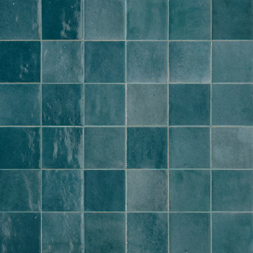 Zellige Neo Petrolio Ceramic Tile - Glossy