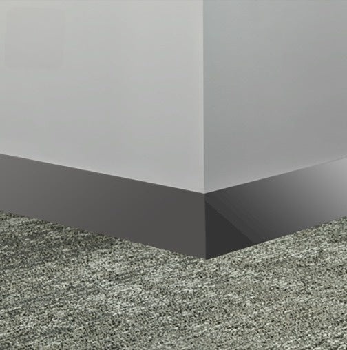 Johnsonite Grey Rubber Millwork Contoured Wall Base - 2 1/2" X 96" X 1/4" Monument - Millwork Contoured Wall Base