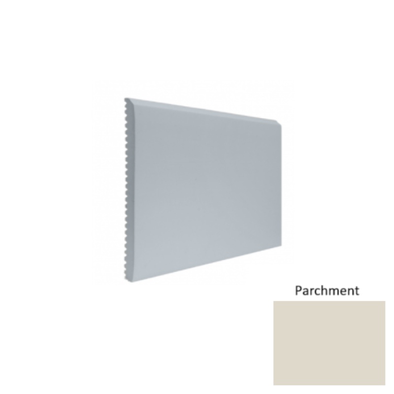 Contours #65 Vertical Parchment Rubber Profiled Wall Base - Satin