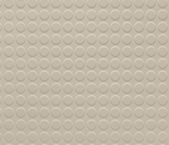 Johnsonite Almond Raised Round Solid Color Rubber Tile - Textured