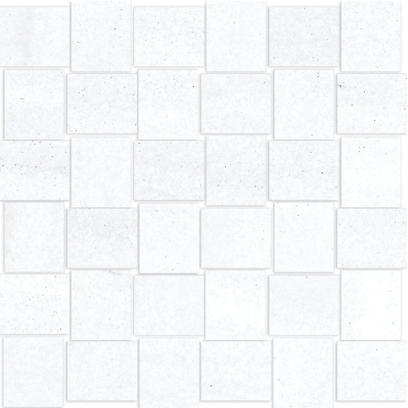 Macael Blanco Porcelain Mosaic - Basket Weave
