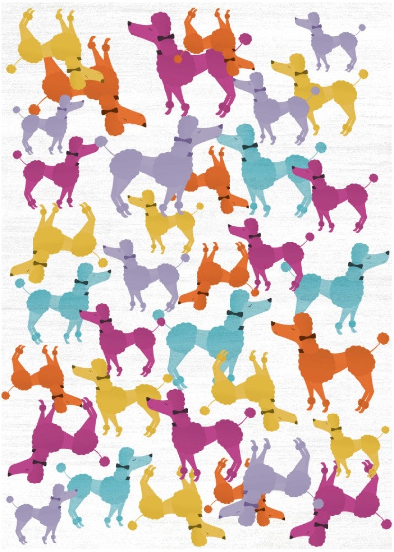 Imagination Ivory Multicolor Polyester Area Rug, 4 ft x 6 ft