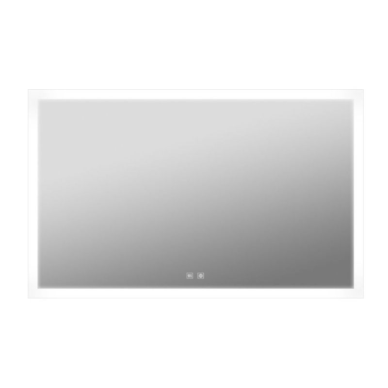 Aurorium Copper Free Glass Frameless Led Bathroom Mirror - 40" X 28" - Silver