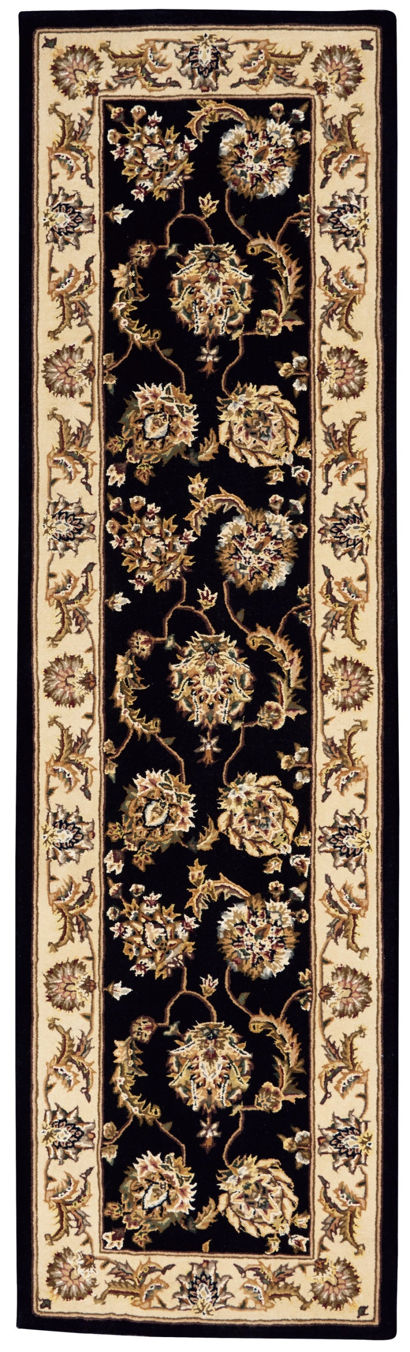 Nourison 2000 2022 Black Wool Blend Traditional Area Rug