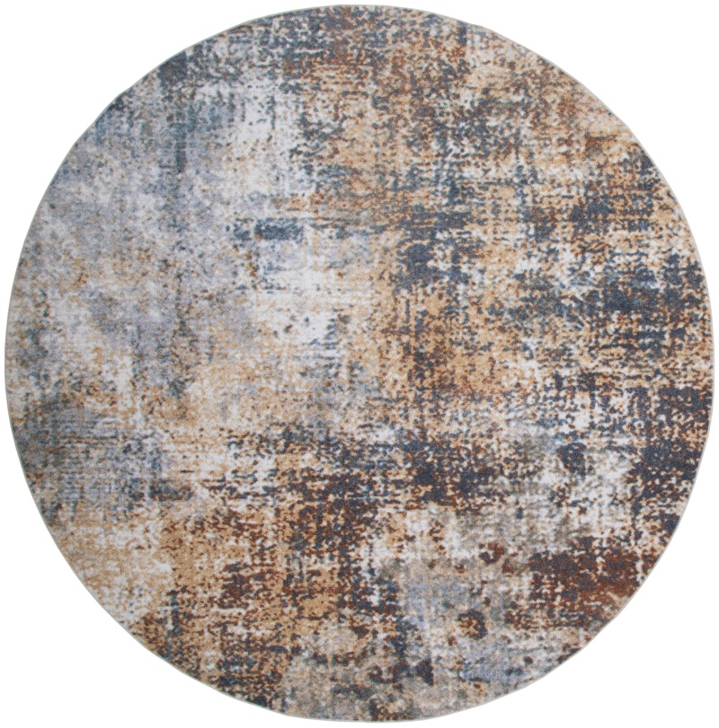 Astra Machine Washable Multicolor Round Area Rug