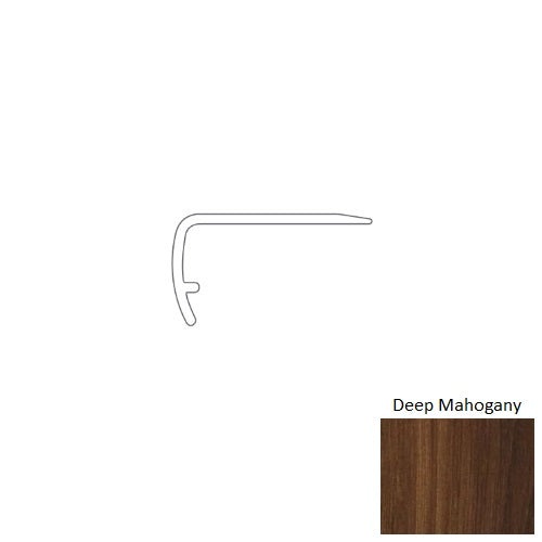 Deep Mahogany Luxury Vinyl Overlap Stair Nose
