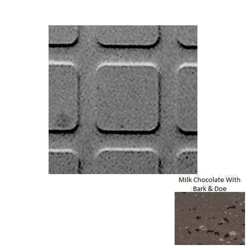 Spextones Milk Chocolate With Bark & Doe Sq Square 2 Rubber Distinct Designs Tile - Textured - 18" X 18"