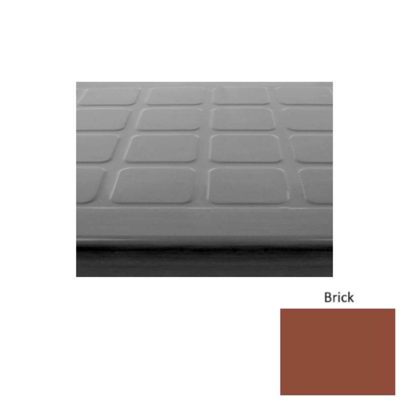 Solid 94 Brick Raised Square Rubber Stair Tread - Textured