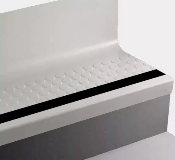 Johnsonite Mist Raised Round Rubber Stair Tread