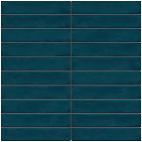 Artcrafted Tide Ceramic Mosaic - 1" x 6" Stacked - Glossy
