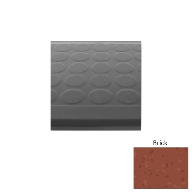 Symmetry 92 Brick Low Profile Raised Circular Rubber (Sq) Stair Tread - Textured