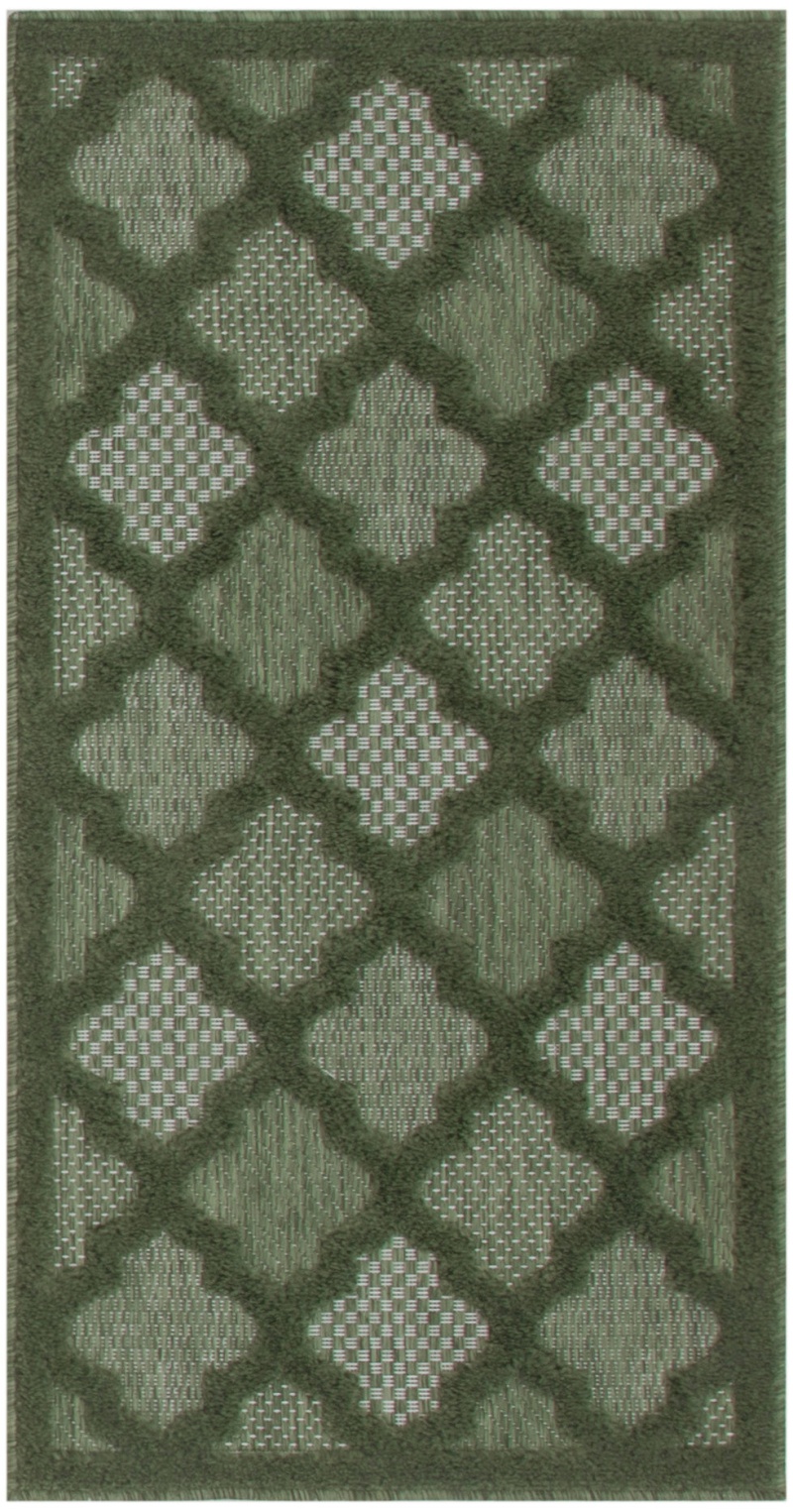 Easy Care Green Modern Area Rug