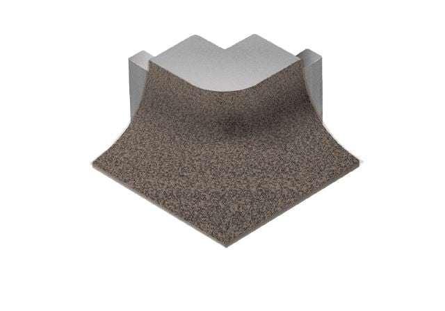 DILEX-AHKA 90° Outside Corner Tile Edging Trim, Light Anthracite, 9/16" X 1"