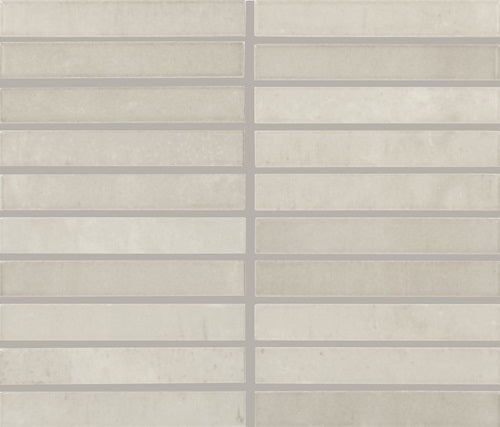 Miramo Pearl Microban Ceramic Mosaic - 1" X 6" Stacked - Glossy