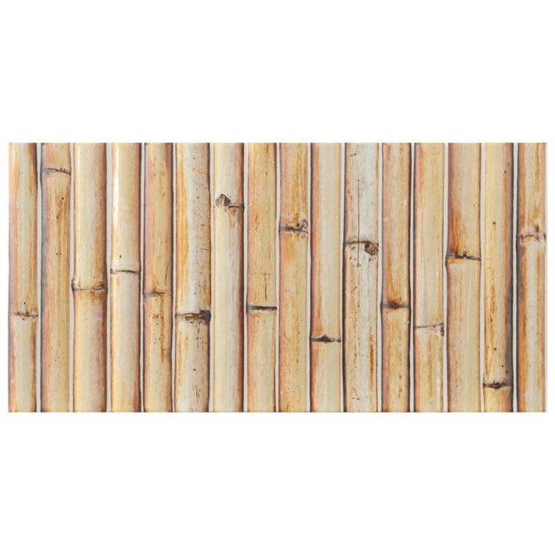 Bamboo Haven Tiki Cream Ceramic Tile - Matte