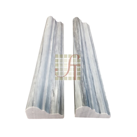 Bardiglio Vein Cut Marble Liner 2" x 12" F5 Chair Rail