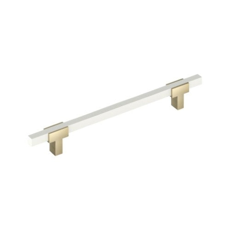 Urbanite Zinc & Aluminum Appliance Pull - Golden Champagne / White