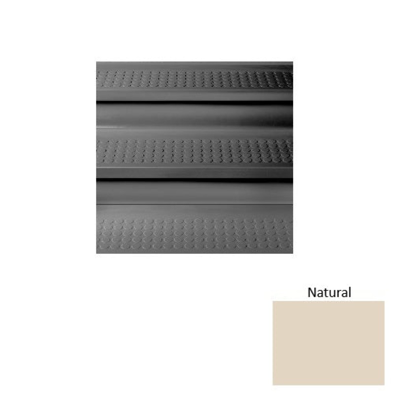Solid 98 Natural Vantage Raised Circular Rubber (Sq) Stair Tread With Dupont Kevlar - Textured