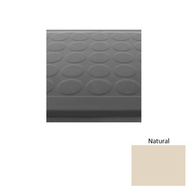 Solid 92 Natural Low Profile Raised Circular Rubber (Sq) Stair Tread With Dupont Kevlar - Textured