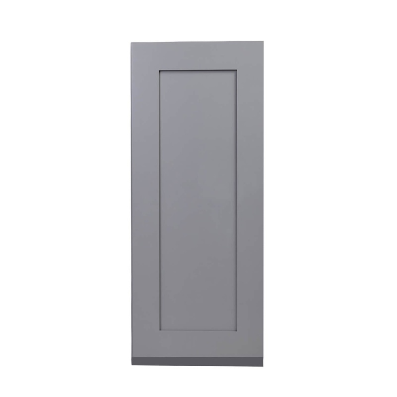 Gray Shaker Wood Kitchen Wall Cabinet 15" x 12" x 36"