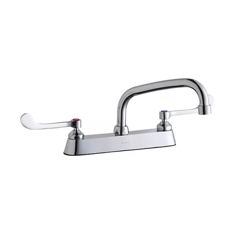 Chrome Deck Mount Bathroom Faucet
