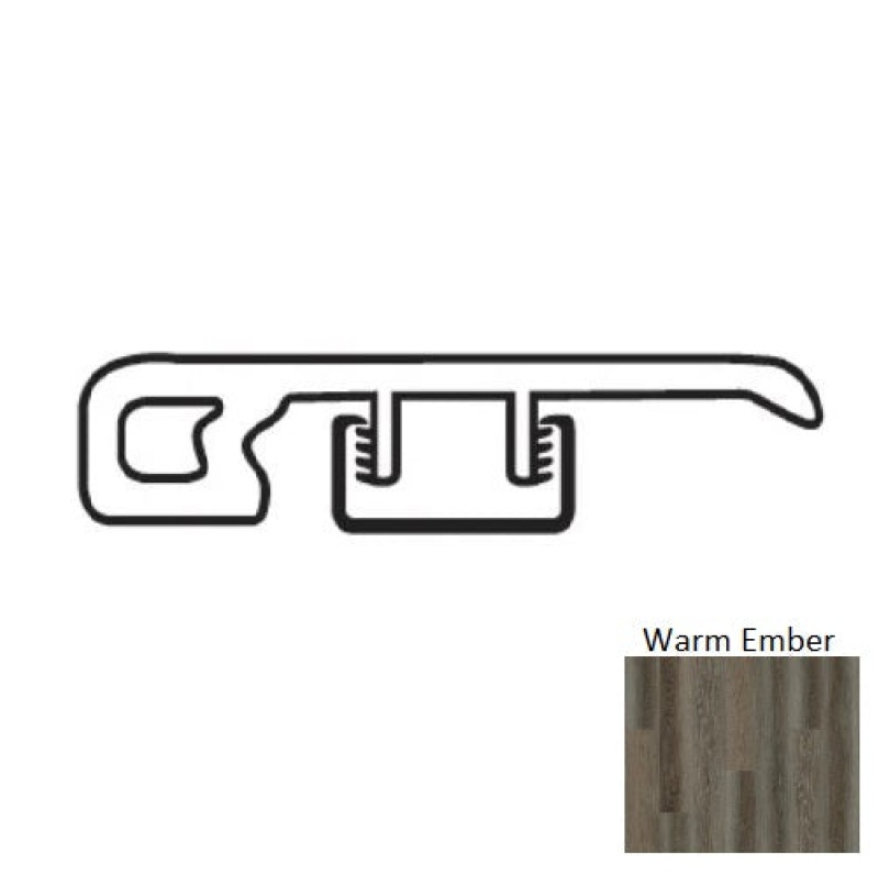 Natural Beauty Lux 9 Colebrook Warm Ember Luxury Vinyl / Moulding Trim - 1.73" X 94.48" End Cap - Urethane