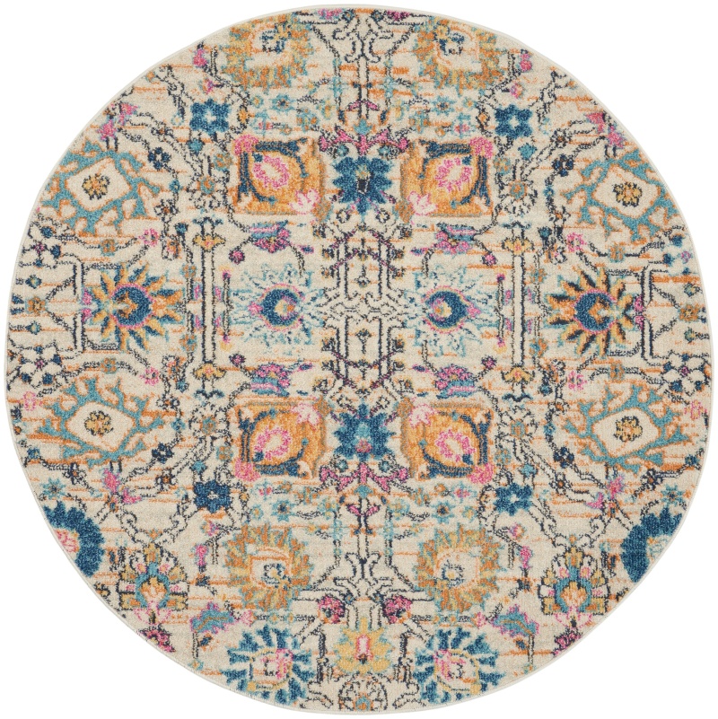 Passion Psn01 Ivory / Multi Bohemian Area Rug