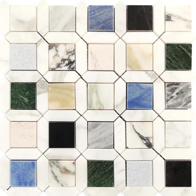 Palazzo Grassi Marble Mosaic - Octagon - Polished