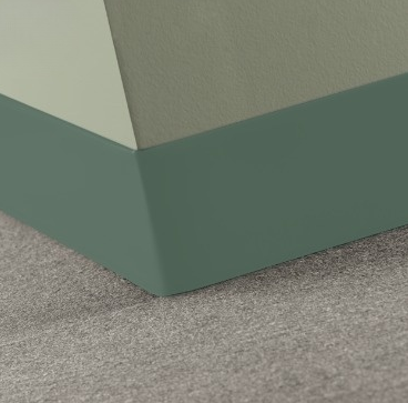 Johnsonite Green Vista Rubber Traditional Duracove Thermoplastic Wall Base - 2.5" X 48" X 1/8" Toeless - Traditional Duracove Thermoplastic Wall Base