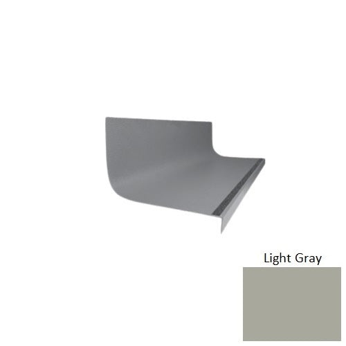 Flextones Light Gray Type 1975 With Flush Ribbed / Smooth Insert Distinct Designs Rubber - 20 3/8" X 72" Stair Tread - Hammered