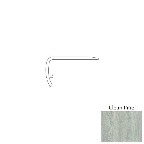 Clean Pine Luxury Vinyl Overlap Stair Nose Trim