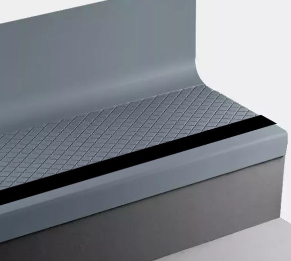 Windsor Blue Diamond Rubber Stair Tread with Riser