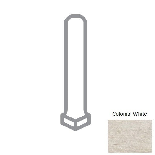 Crate Colonial White Porcelain Wall Trim - 1" X 6" Cove Base In Corner - Honed