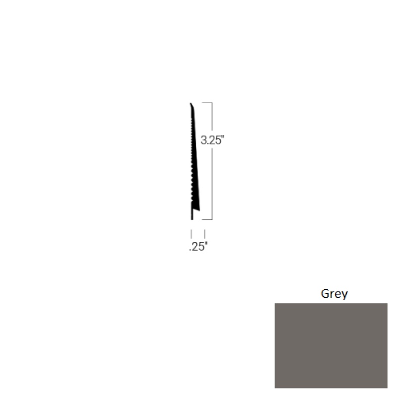 Johnsonite Grey Rubber Tightlock Carpet Base