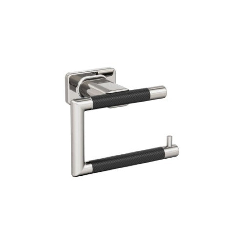 Esquire Zinc & Stainless Steel Single Post Toilet Paper Holder - Polished Nickel / Black Bronze - Single Post