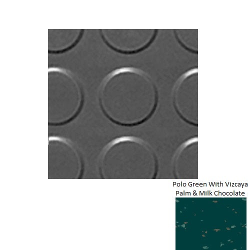 Spextones Polo Green With Vizcaya Palm & Milk Chocolate Rbt Radial High Profile Rubber Distinct Designs Tile - Textured - 18" X 18"