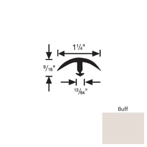 Flextones Buff Vinyl 161 Snap Down Edging - 1 1/4" X 12 Ft - Thermoplastic