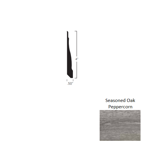Johnsonite Seasoned Oak Peppercorn Rubber Masquerade Wall Base