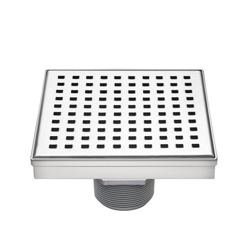 Hb.Dn4s Square Floor Drain - Brushed