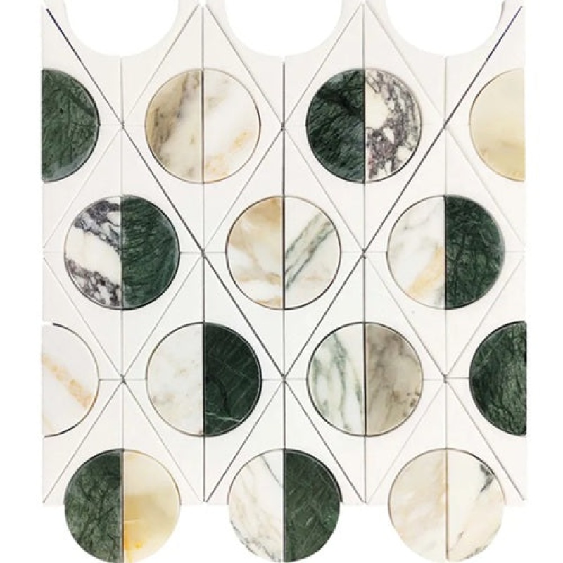 Palazzo Barberini Marble Mosaic - Circle - Polished