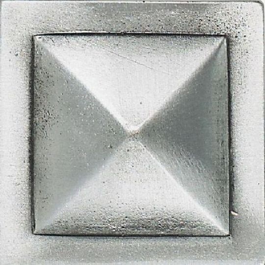 Massalia Pewter Metal Wall Trim 2" X 2" Pinnacle Dot Matte