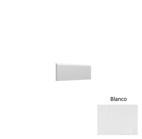 St. Tropez Blanco Ceramic Wall Trim 2.5" x 5" Bullnose